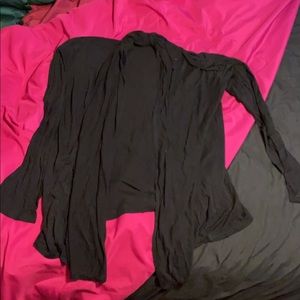 Black thin cotton long sleeve sweater